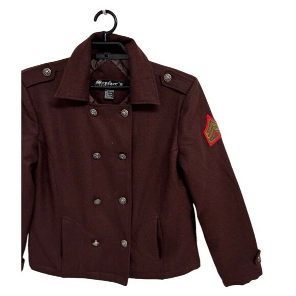 Member's Property women's wool blend lined jacket collared double breast size L - Picture 4 of 13